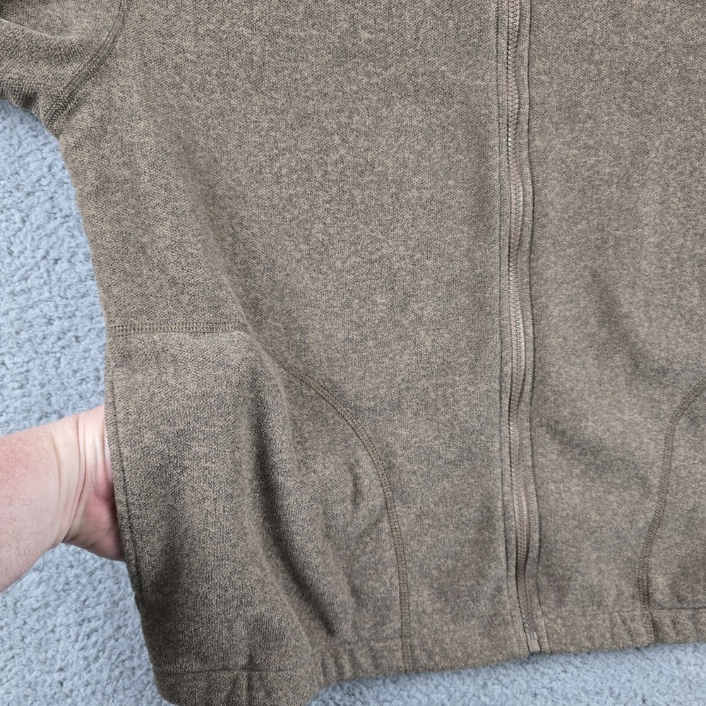 LL Bean Sweater Fleece Full Zip Mens Large Brown‎ Heavy Weight - Picture 5 of 13